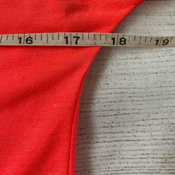 Avia women S Longsleeve Crewneck activewear top w/mesh side sleeves orange/black - Picture 11 of 13